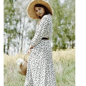 Zara Black and White Midi Dress